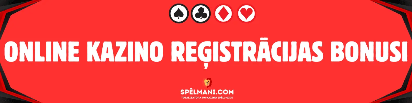 Online kazino bonusi reģistrējoties